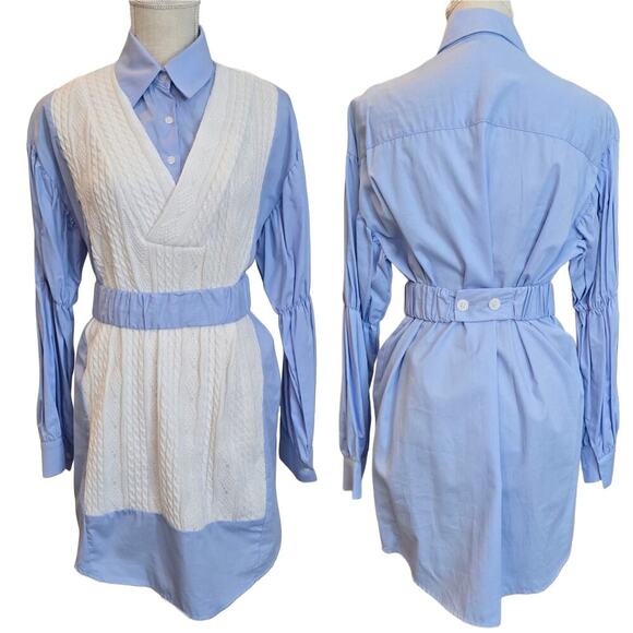 Storets Blue Knit Shirt Dress Sz. S/M - Picture 2 of 9